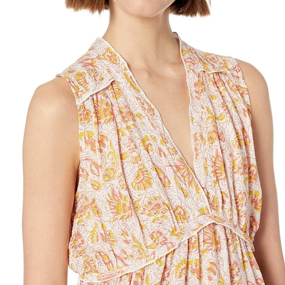 🆕 Lucky Brand Paisley Print Romantic Ruffle Top - Picture 4 of 5